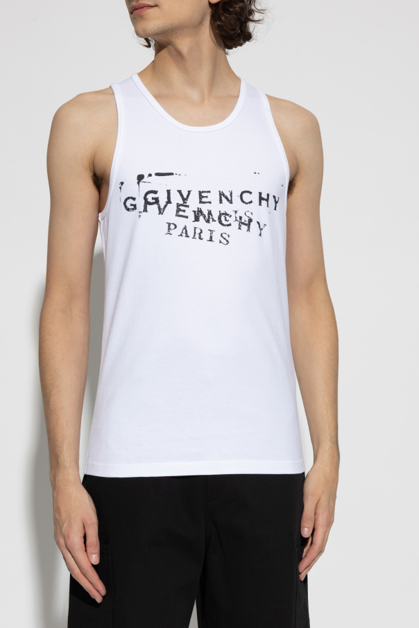 43-180Shops DO - Givenchy logo print scarf Gelb - White Top with